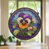 Pansy Stained Glass Effect Suncatcher